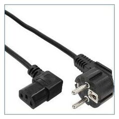 Kabel zasilający InLine Typ F German kątowy - C13 prawy kątowy (16752A)