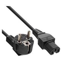 Kabel zasilający InLine CEE7/7 kątowy - C15 prosty (16810C)
