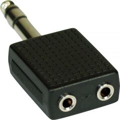 Adapter AV InLine Audio 6.3mm jack męski Stereo - 2x 3.5mm jack żeński Stereo (99304)