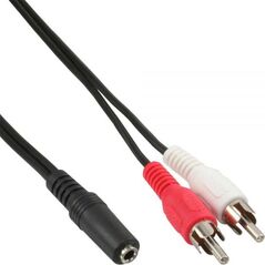 Kabel InLine Jack 3.5mm - RCA (Cinch) x2 1.5m czarny (89940)