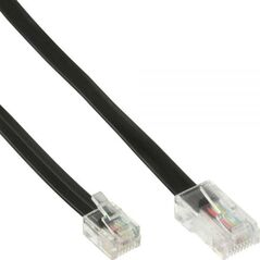 InLine Modularny kabel RJ45 8P6C do RJ12 6R6C, czarny, 3m (18643)