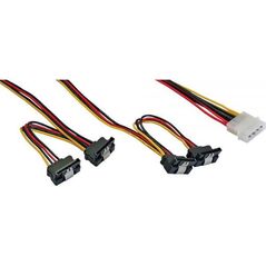 InLine Molex - SATA x4, 0.55m, Wielokolorowy (29672B)