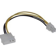 InLine Molex - ATX/EPS 4-pin, 0.2m, Żółty (26632)