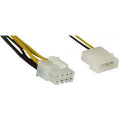 InLine Molex - ATX/EPS 8-pin, 0.3m, Żółty (26630)