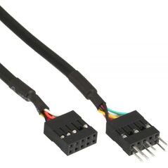 InLine USB 9 pin - USB 9 pin, 0.4m, Czarny (19995D)