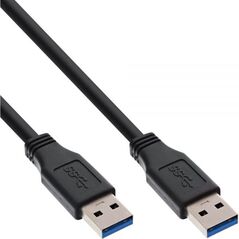 Kabel USB InLine USB-A - USB-A 3 m Czarny (35230)