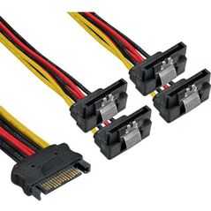 InLine SATA 15-pin - SATA 15-pin x4, 0.15m, Wielokolorowy (29683V)