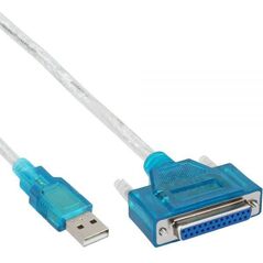 Kabel USB InLine USB-A - IEEE 1284 (LPT) 1.8 m Przezroczysty (33397I)