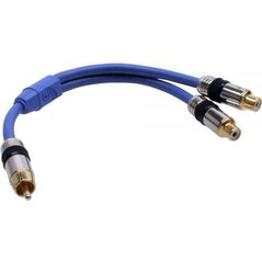 Kabel InLine RCA (Cinch) - RCA (Cinch) x2 0.25m niebieski (89924P)
