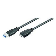 Kabel USB MicroConnect USB-A - microUSB 0.5 m Czarny (USB3.0AB05MICRO)