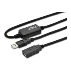 Kabel USB MicroConnect USB-A - USB-A 10 m Czarny (USB2.0AAF10A)