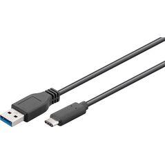 Kabel USB MicroConnect USB-A - USB-C 0.5 m Czarny (USB3.1CA05)