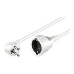 MicroConnect Przedłużacz Schuko, M-F, 5m, biały (PE140500W)