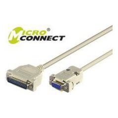 MicroConnect DB-9 - DB-25, 3m, Szary (IBM029)