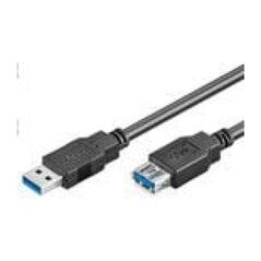 Kabel USB MicroConnect USB-A - USB-A 1 m Czarny (USB3.0AAF1B)