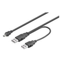 Kabel USB MicroConnect USB-A - 0.6 m Czarny (USBAAB06)