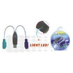 Adapter USB MicroConnect USB - PS/2 x2 Biały  (USBA2PS2)