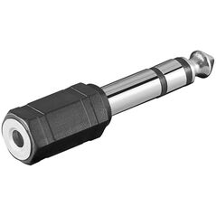 Adapter AV MicroConnect Jack 6.35mm - Jack 3.5mm czarny (AUDANR)