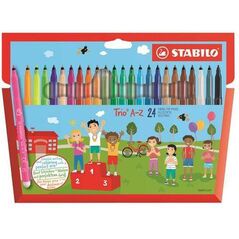 Stabilo Flamastry trójkątne Trio A-Z, 24 sztuki (378/1-24-01)