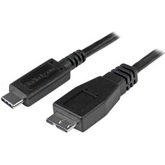 Kabel USB StarTech USB-C - micro-B 1 m Czarny (USB31CUB1M)