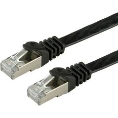 Value Patchcord Kat6, płaski, 0.5m, czarny (21.99.0970)
