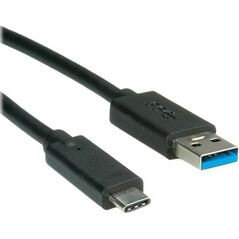 Kabel USB Roline USB-A - 0.5 m Czarny (11.02.9010)