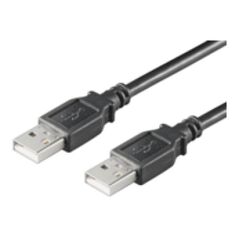Kabel USB MicroConnect USB-A - USB-A 1 m Czarny (USBAA1B)