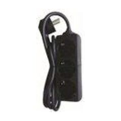 MicroConnect 3-way Schuko Socket 5M Black - GRU0035B
