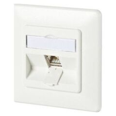 MetzConnect BTR BTR Data Outlet C6Amodul, Cat 6A, 180°, 1-port, flush-mount, pure white RAL 9010 - 130B11D11002-E