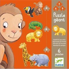 Djeco Puzzle gigant Marmoset i przyjaciele (144821)
