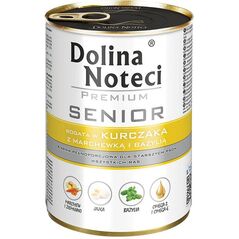Dolina Noteci Premium Senior kurczak z marchewką i bazylią 400 g