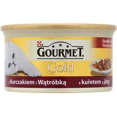 Gourmet Gold Kawałki w sosie z kurczakiem i wątróbką 85g