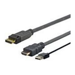 Kabel USB VivoLink DisplayPort 2 m Czarny (PROHDMIUSBDP2)