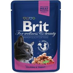 Brit Premium Cat Pouches with Salmon & Trout 100g