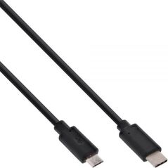 Kabel USB InLine USB-C - microUSB 0.5 m Czarny (35746)