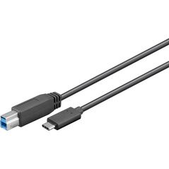 Kabel USB MicroConnect USB-C - USB-C 1 m Czarny (USB3.1CB1)