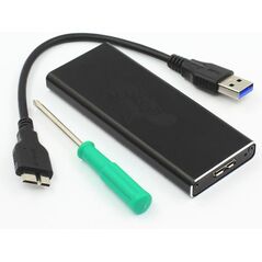Kieszeń MicroStorage mSATA - USB 3.0, czarna (MSACSC/USB3.0)