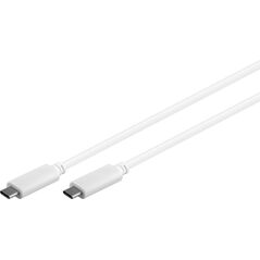 Kabel USB MicroConnect USB-C - USB-C 1 m Biały (USB3.1CC1W)