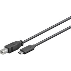 Kabel USB MicroConnect USB-C - 1 m Czarny (USB3.1C2B1)