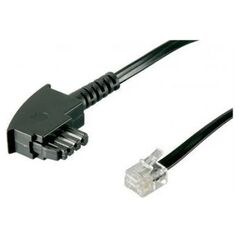 Goobay GOOBAY 10x TAE-F connection cable 3 meters Black TAE-F connector to RJ11 / RJ14 connector 6P4C for devices with SIEMENS/TELEKOM PIN - 50236