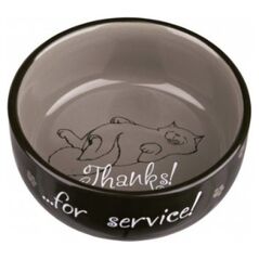 Trixie MISKI CERAMICZNE DLA KOTA Thanks for Service, 0.3 l/o 11 cm