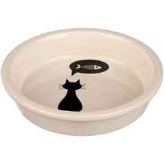 Trixie Miska ceramiczna, kot, 0.25 l/o 13 cm, biała