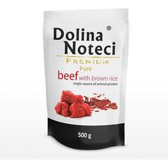 Dolina Noteci Dolina Noteci Pies Pure, wołowina z brązowym ryżem saszetka 500g