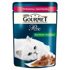 Nestle GOURMET PERLE 85g sasz.Wołowina z marchewką