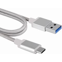 Kabel USB MicroConnect USB-A - USB-C 2 m Srebrny (USB3.1CA2S)