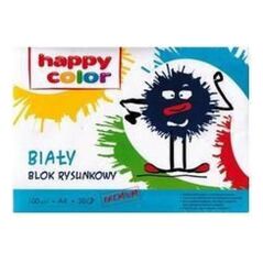 Happy Color Blok rysunkowy A4 20k biały
