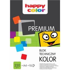 Happy Color Blok techniczny Premium A4 10k kolorowy 220g