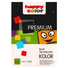 Happy Color Blok techniczny Premium A3 10k kolorowy 220g