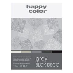 Happy Color Blok techniczny A4 20k szary