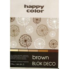 Happy Color Blok techniczny A4 20k brązowy